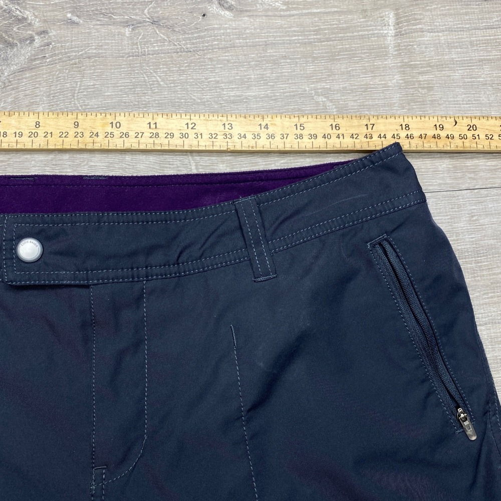Eddie Bauer Sport Pants Womens 14 Navy Blue Fleece Lined Water Repellent Hiking - Picture 5 of 10